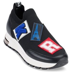 KARL LAGERFELD PARIS Women's Meadow Graphic Slip-On Sneakers